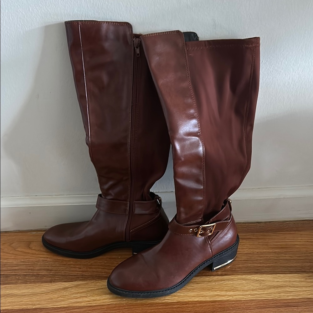 Dorothy Perkins Brown Leather Over the Knee Boots
